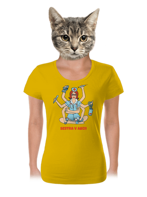 Sestra v akcii dámske tričko Yellow