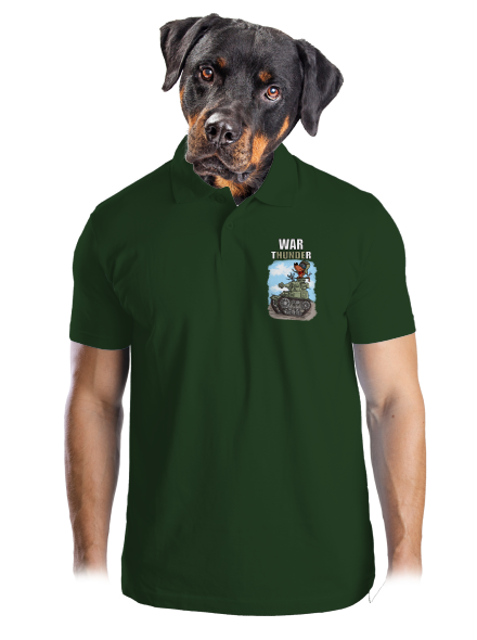 War Hunde pánska polokošeľa Bottle Green Mal
