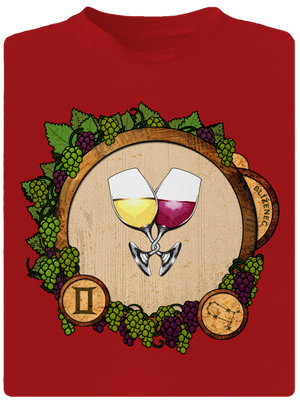 Vínny horoskop: Blíženec pánske športové tričko Red Mal