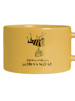 Malá včielka hrnček makronka Yellow Macaron