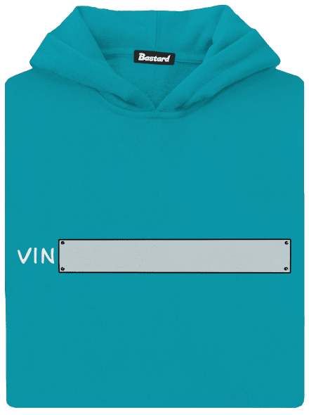 Osobný VIN kód detská mikina klokanka Hawaiian Blue