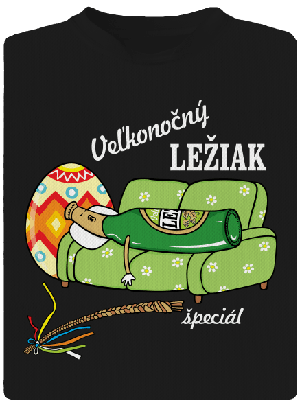 Veľkonočný ležiak pánske športové tričko Black