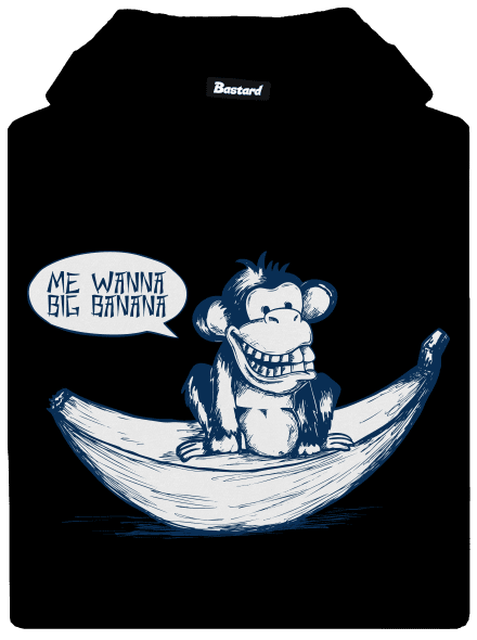 Big Banana dámska mikina klokanka Black