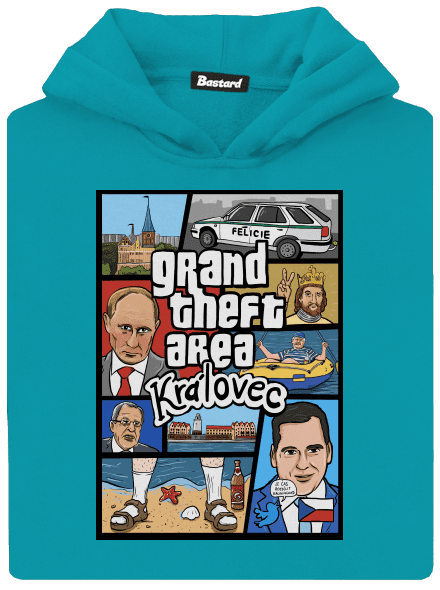 Královec detská mikina klokanka Hawaiian Blue