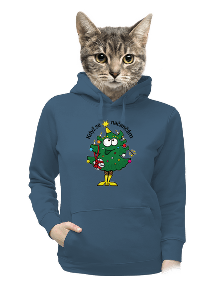 Když se načančám dámska mikina klokanka Denim