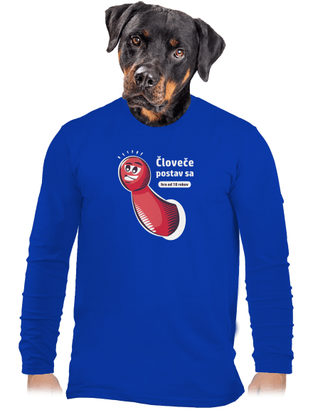 Človeče postav sa pánske dlhý rukáv Royal Blue