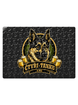 Čtyři z tanku a pes puzzle White