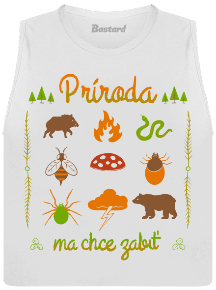 Príroda ma chce zabiť dámske tielko voľné White