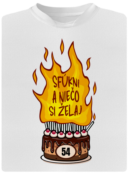 Sfúkni sviečky detské športové tričko White