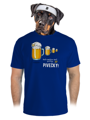 Pivečka pánske športové tričko Royal Blue Mal