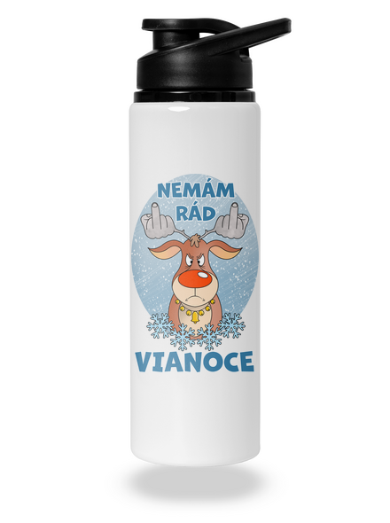 Nemám rád Vianoce flaša na vodu White