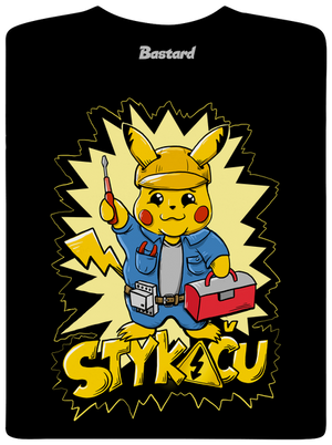 Stykaču pánske tričko Black