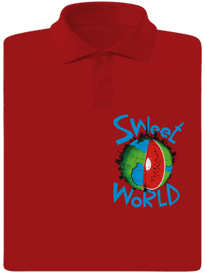 Sweet World pánska polokošeľa Red Mal