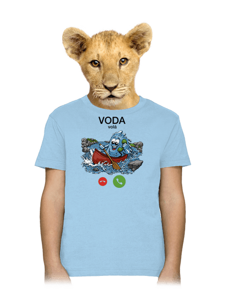 Voda volá detské tričko Sky Blue