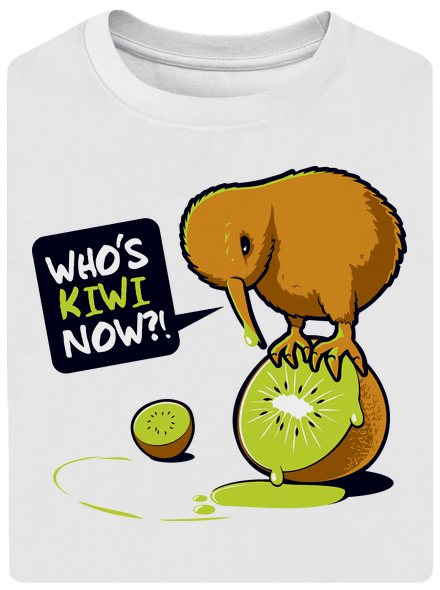 Kiwi unisex tričko oversized White