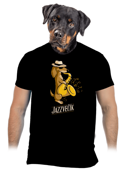 Jazzvečík pánske tričko Black