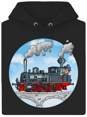 Dym z komína unisex mikina premium Dark Black