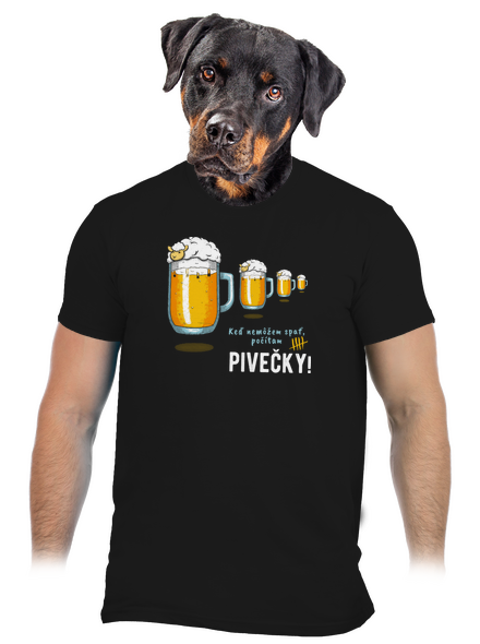 Pivečka pánske tričko Black