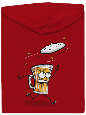 Čiapka pánska mikina na zips Red