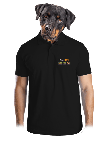 Zber húb pánska polokošeľa Black