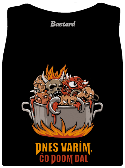 Čo Doom dal dámske tielko klasické Black