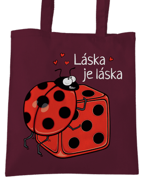 Láska je láska taška Burgundy
