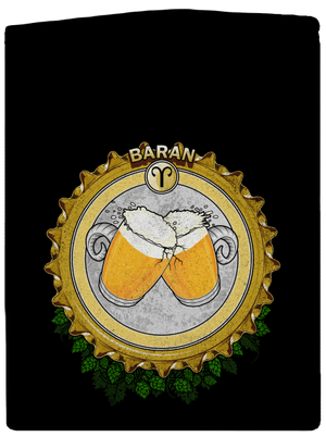 Pivný horoskop: Baran pánska mikina na zips Black