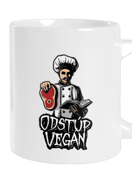 Odstup vegane veľký hrnček White