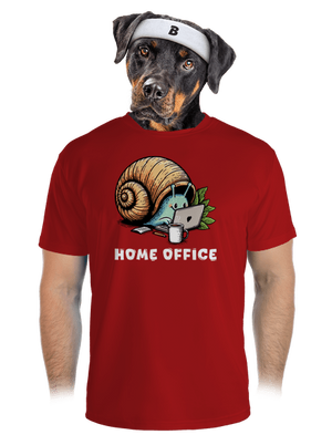 Slimákov home office pánske športové tričko Red Mal