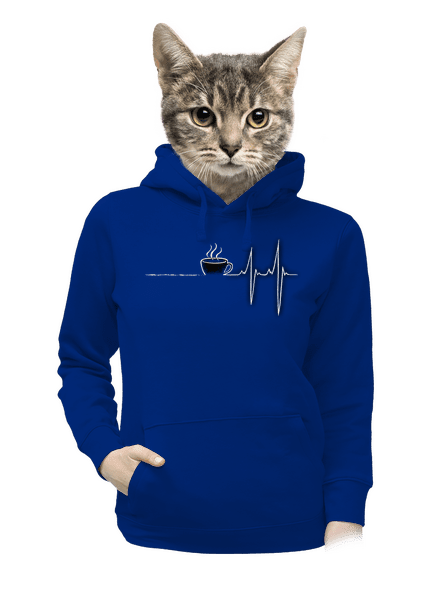 Coffee help dámska mikina klokanka Royal Blue Mal