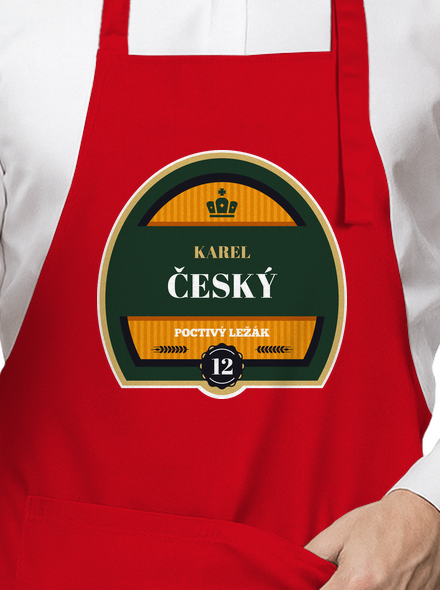 Pivná etiketa zástera Red