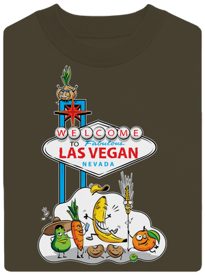 Las Vegan unisex mikina bez kapucne Urban Khaki