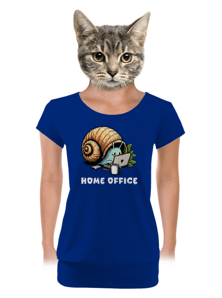 Slimákov home office dámske tričko s lemom Royal Blue Mal