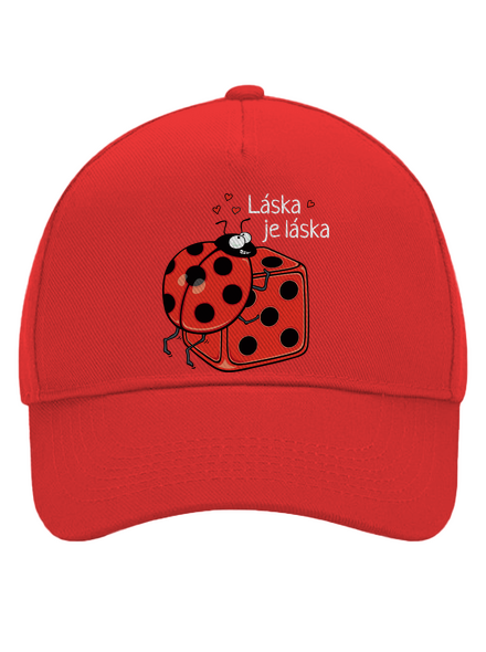 Láska je láska šiltovka baseballka Classic Red