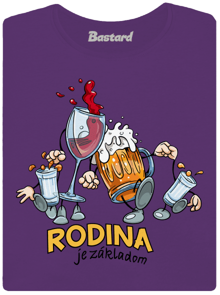 Rodina je základom dámske tričko prémium Purple