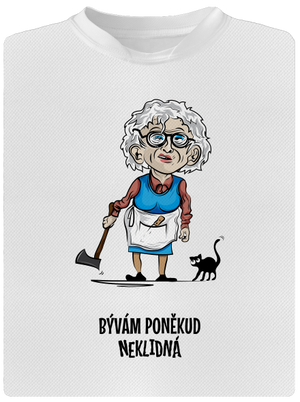 Neklidná - vlastný text pánske športové tričko White