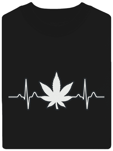 EKGanja unisex mikina bez kapucne Black