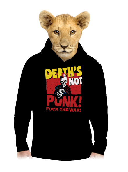 Death's not punk detská mikina klokanka Black