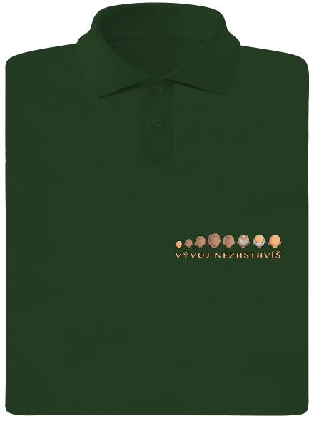 Vývoj nezastavíš pánska polokošeľa Bottle Green Mal