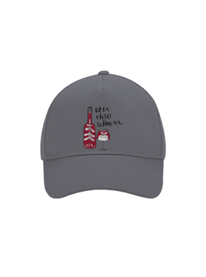 Vianoce vo víne šiltovka baseballka Graphite grey