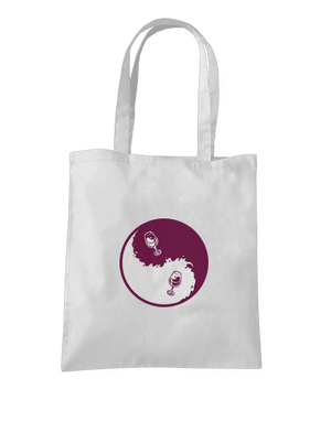 Jin Jang víno taška White