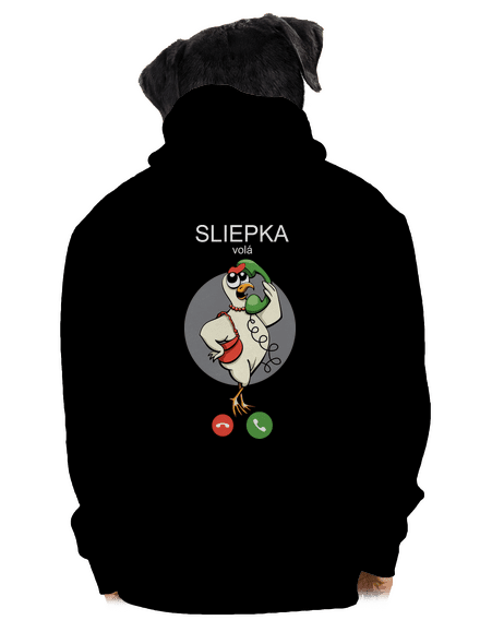 Sliepka volá pánska mikina na zips Black