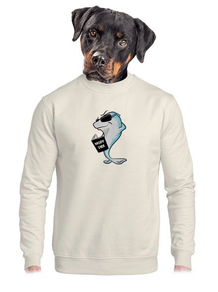 Moby Dick unisex mikina bez kapucne Off White