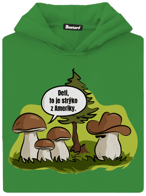 Strýko z Ameriky detská mikina klokanka Kelly Green AWD