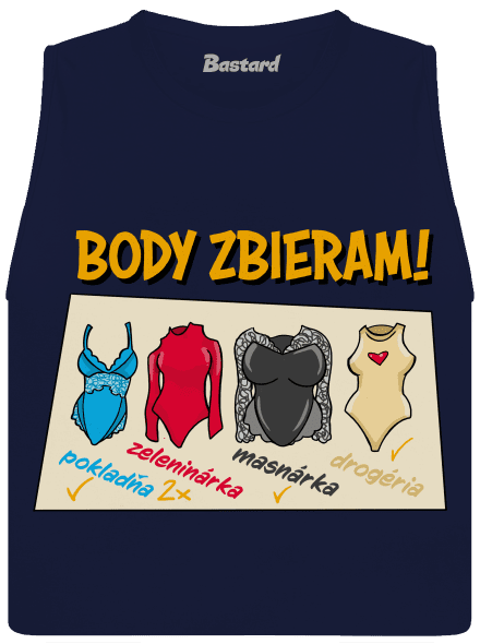 Body zbieram dámske tielko voľné Navy