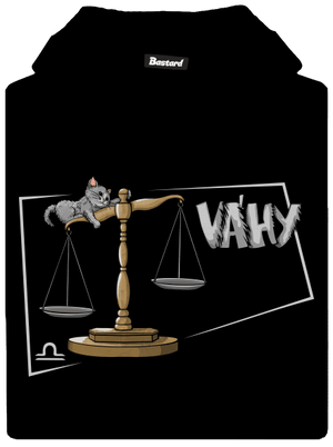 Mačací horoskop: Váhy detská mikina klokanka Black