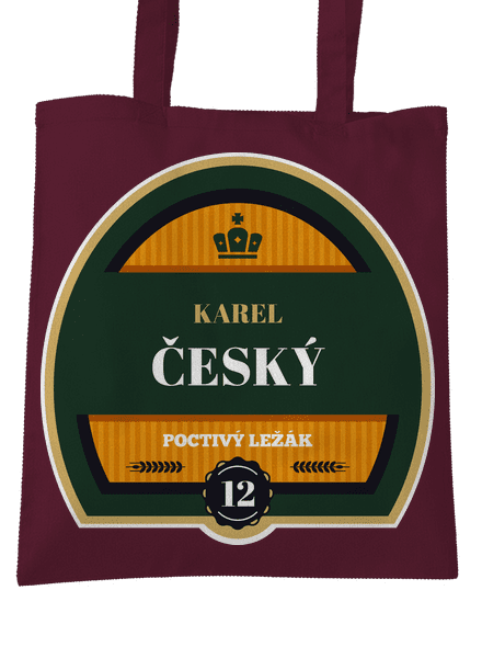 Pivná etiketa taška Burgundy