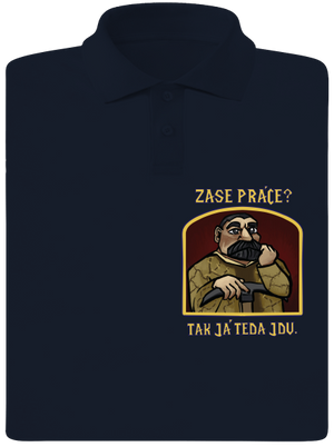 Zase práce? pánska polokošeľa Navy Mal