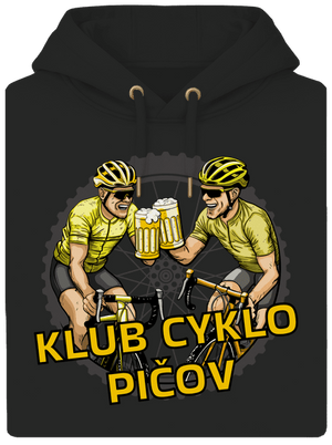 Klub cyklo pičov unisex mikina premium Dark Black