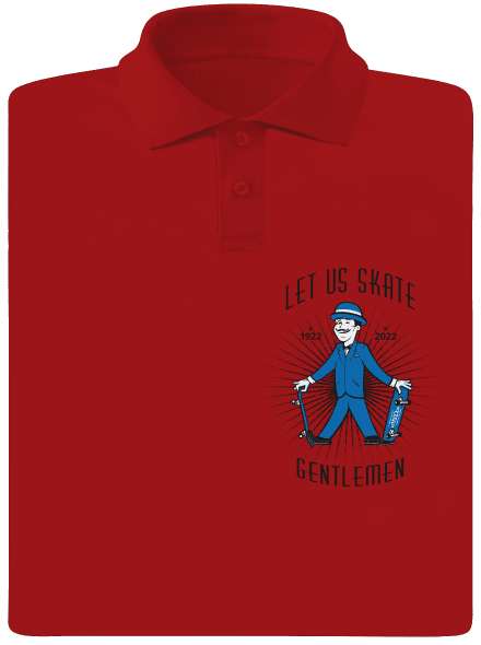 Let us skate pánska polokošeľa Red Mal